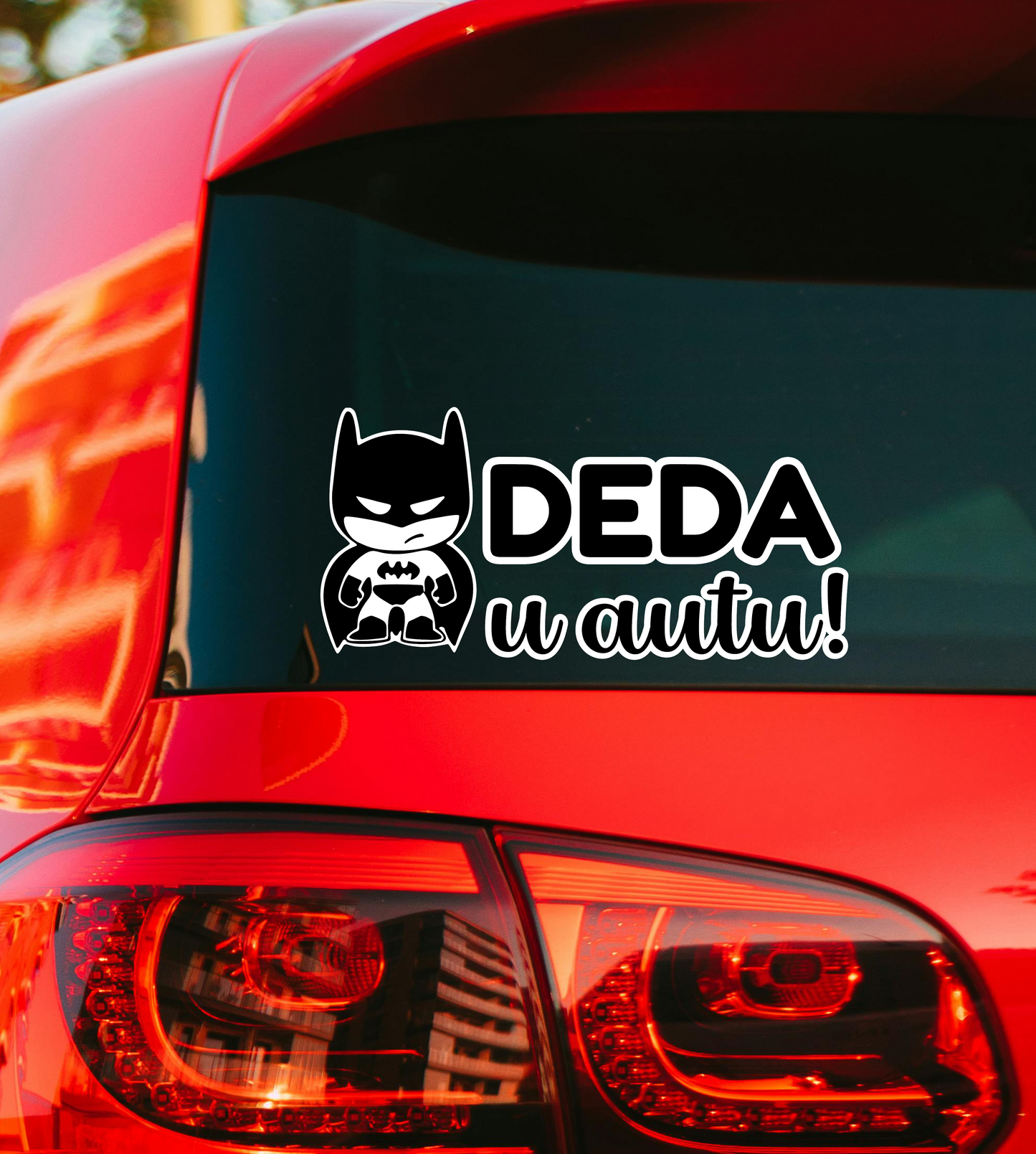 Naljepnica za auto "Deda u autu"