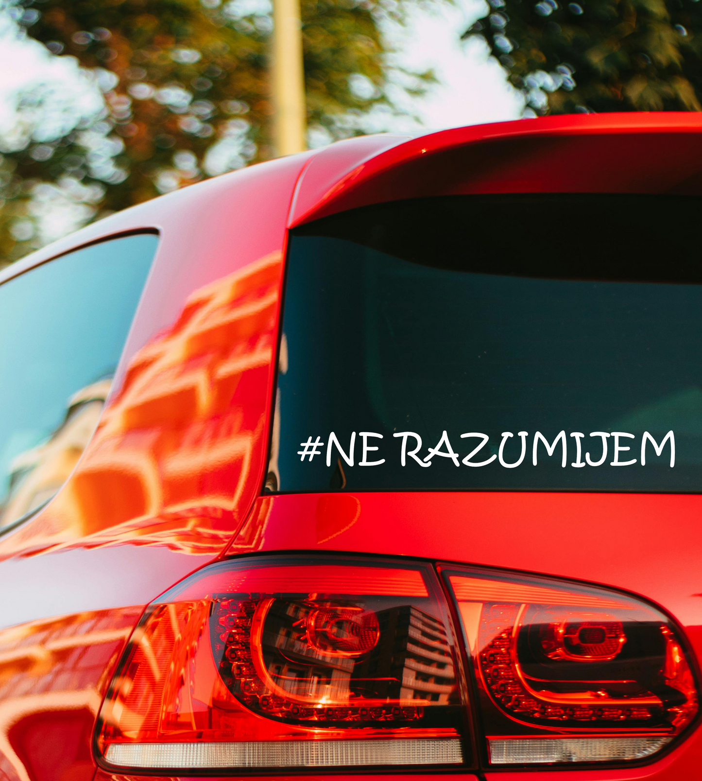 Naljepnica za auto "Ne razumijem"