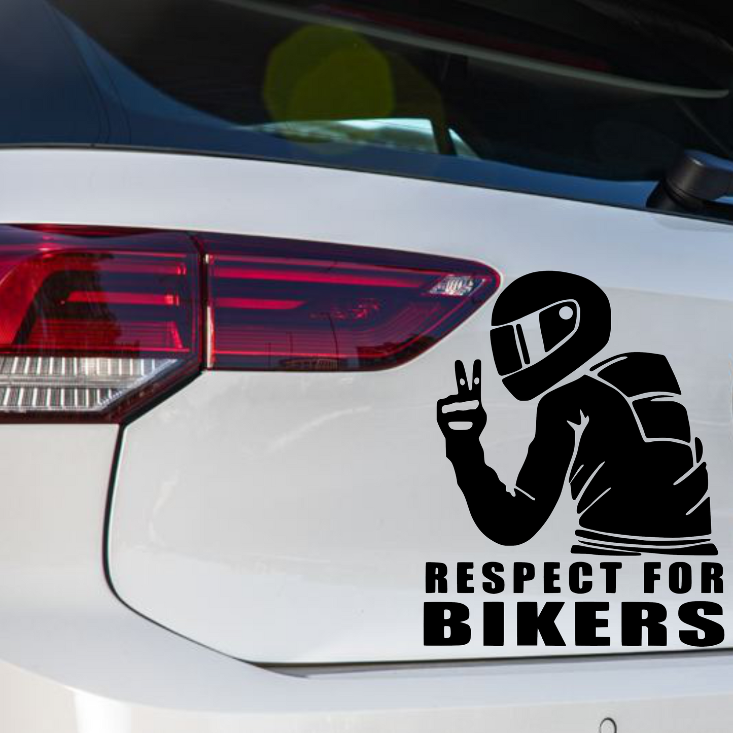 Naljepnica za auto "Respect for bikers"