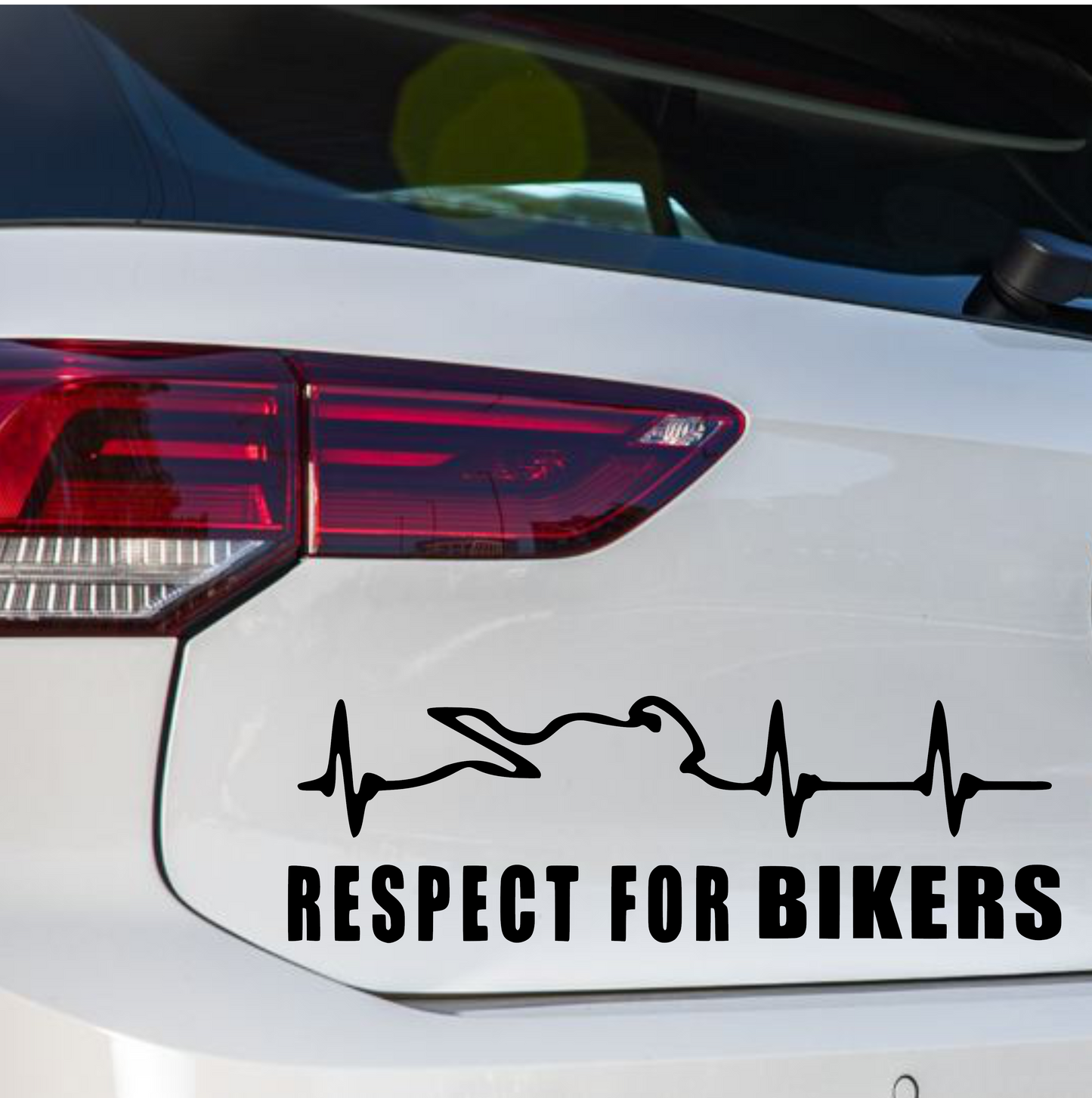 Naljepnica za auto "Respect for bikers 2"
