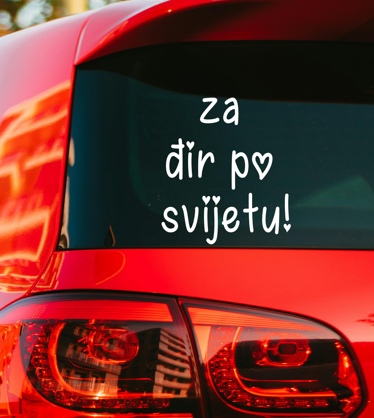 Naljepnica za auto "Za đir po svijetu"