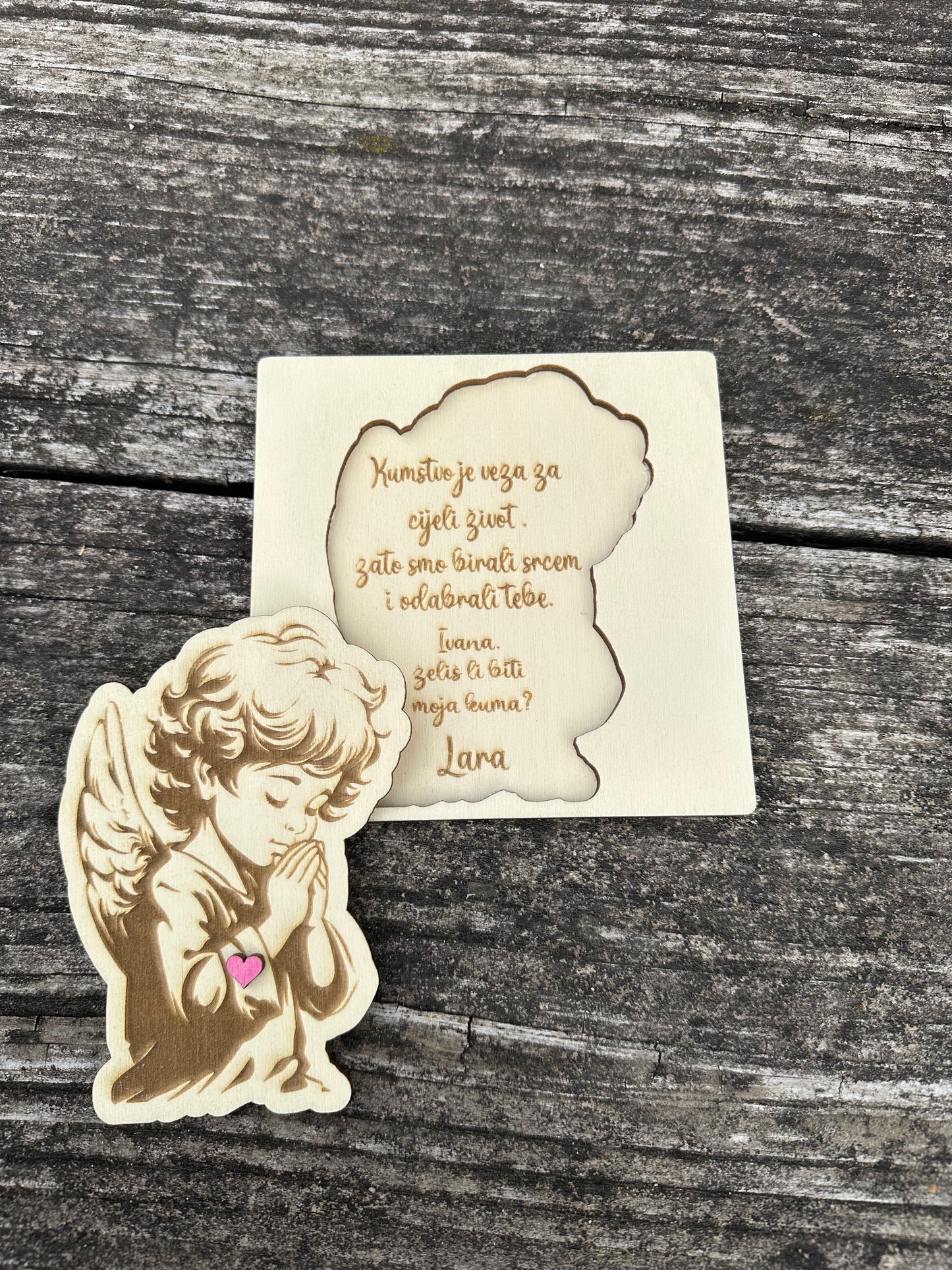 Pitalica za kumstvo - anđeo