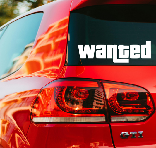 Naljepnica za auto "Wanted"