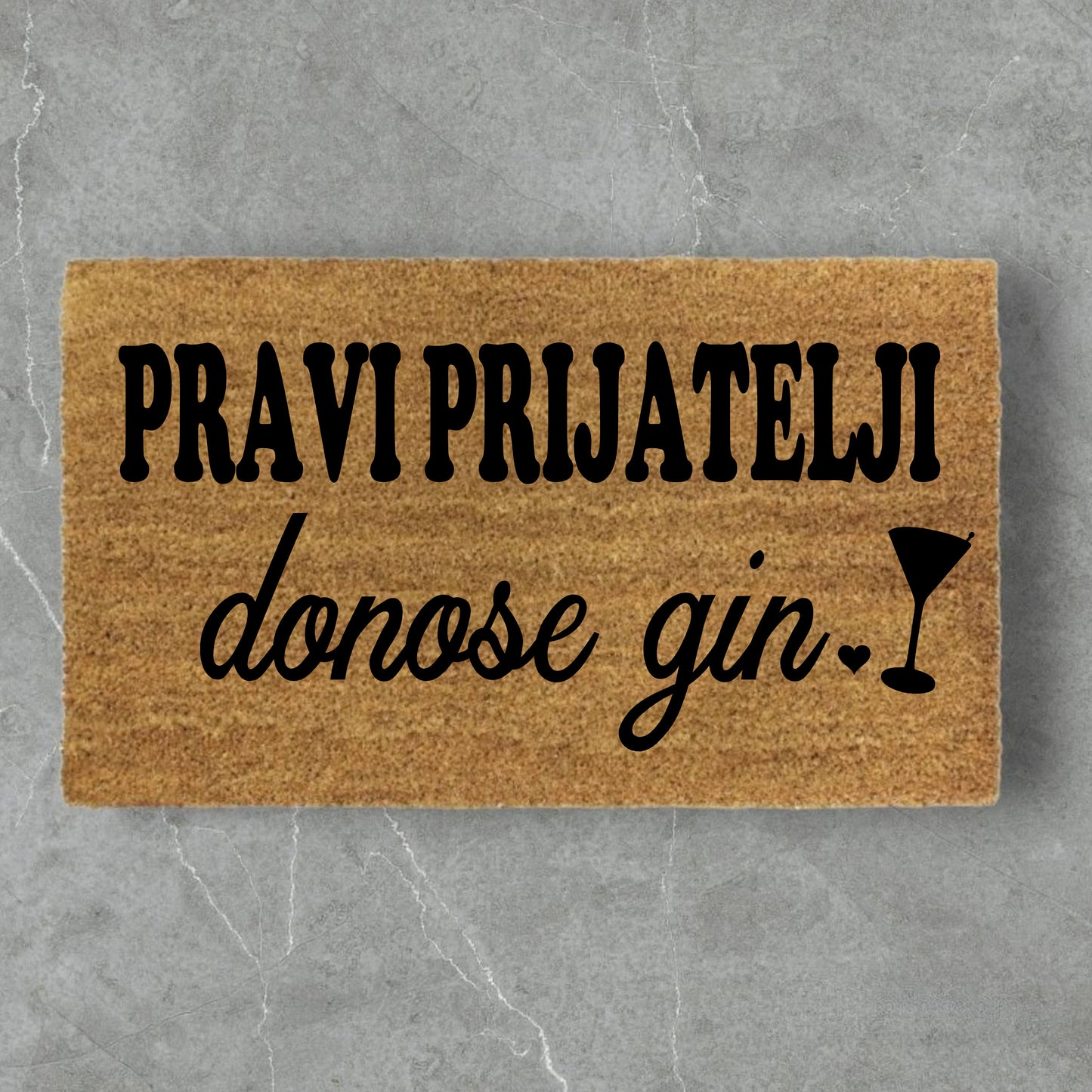 Personalizirani otirač "Pravi prijatelji donose gin"