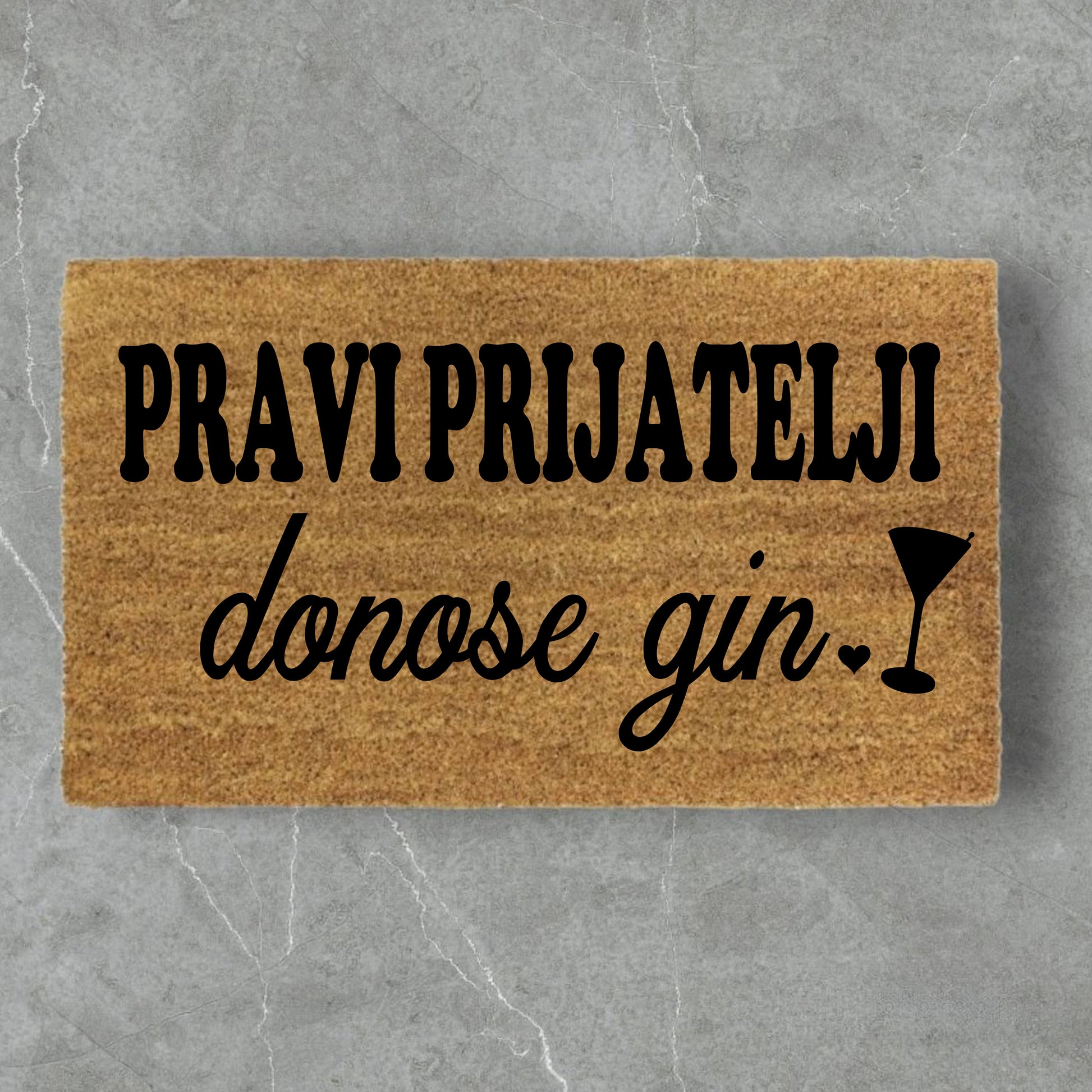 Personalizirani otirač "Pravi prijatelji donose gin"