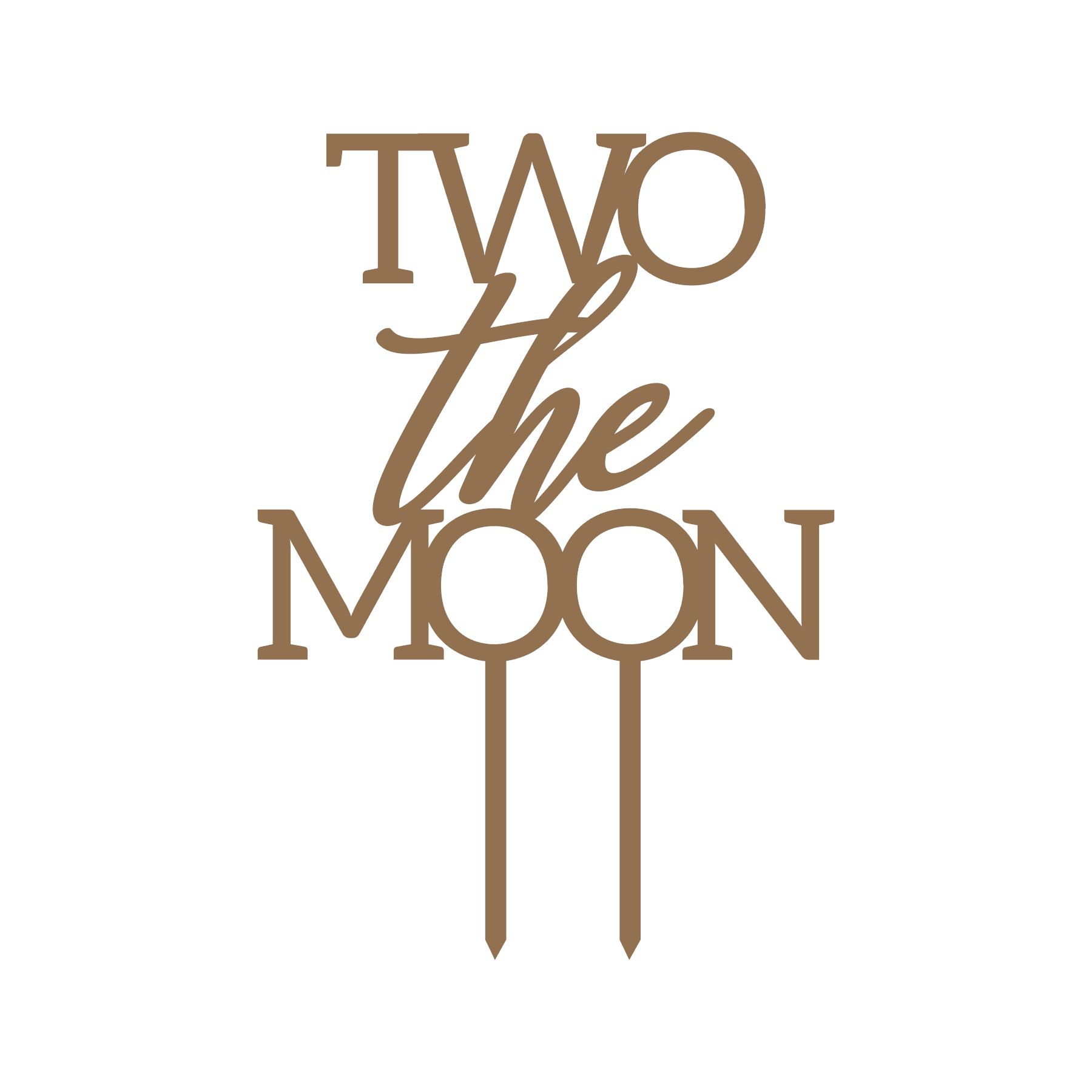 Topper za tortu "Two the moon"